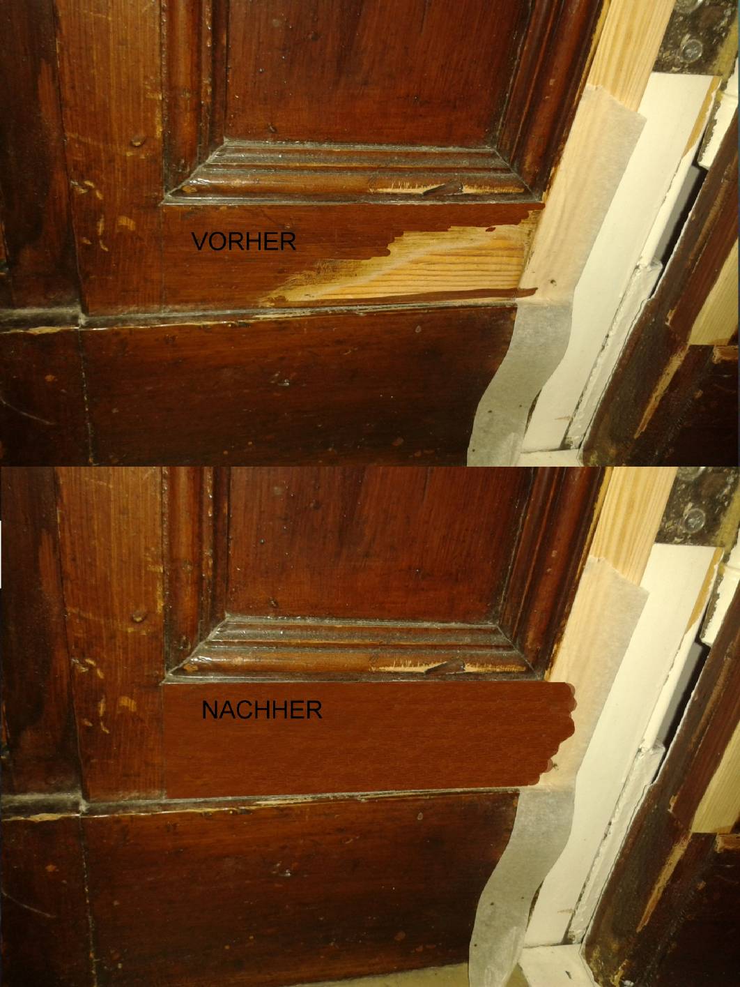 Malerarbeiten Berlin  Der Restaurator für historische Holzmalerei und Holzimitation hat die Türen hat die Türen am Willmanndamm Restauriert. Malermeister Schimpf hat sich auf Holzmalerei und Holzimitation spezialisiert. Die Firma Restaurierung und Gestaltung Exklusive Malerarbeiten ist seit 2002 auf dem Markt.